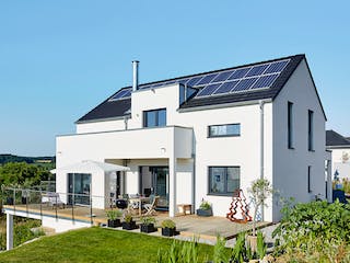 Fertighaus Kundenhaus Reiter sunshine 310 von WeberHaus Schlüsselfertig ab 360560€, Satteldach-Klassiker Außenansicht 1