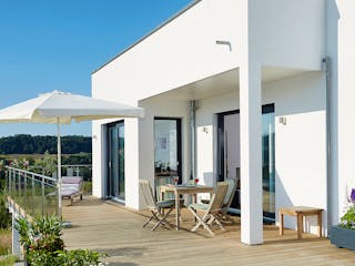 Fertighaus Kundenhaus Reiter sunshine 310 von WeberHaus Schlüsselfertig ab 368500€, Satteldach-Klassiker Außenansicht 3