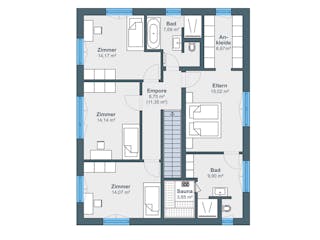 Fertighaus Kundenhaus Granow - generation5.5 Haus 300 von WeberHaus Schlüsselfertig ab 437351€, Grundriss 2
