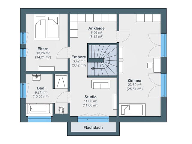 Fertighaus Kundenhaus Heinemann - generation5.5 Haus 150 von WeberHaus Schlüsselfertig ab 340840€, Grundriss 2