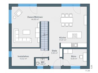 Fertighaus Kundenhaus Ritter - generation5.5 Haus 200 von WeberHaus Schlüsselfertig ab 395700€, Grundriss 1
