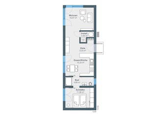 Fertighaus Option Bungalow von WeberHaus Schlüsselfertig ab 189000€, Bungalow Grundriss 1