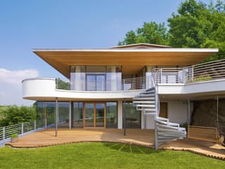 Fertighaus Weitblick von Bau-Fritz Schlüsselfertig ab 990000€, Stadtvilla Außenansicht 1