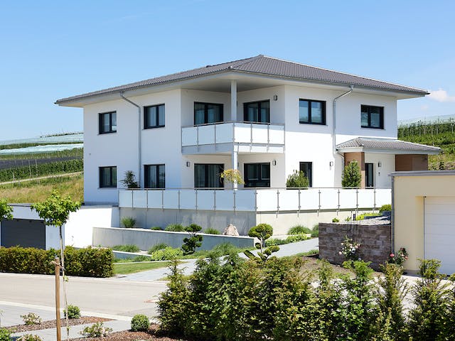 Fertighaus Haus PT von Weizenegger Schlüsselfertig ab 650000€, Stadtvilla Außenansicht 3