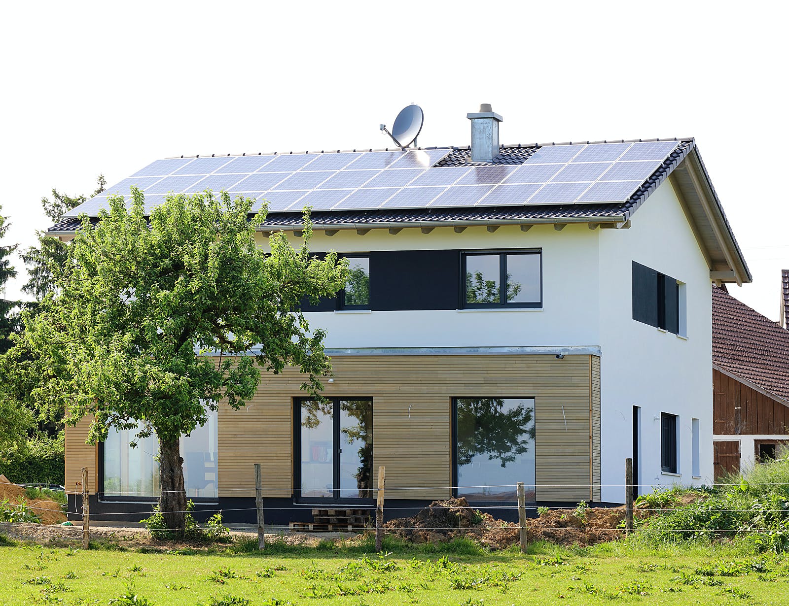 Fertighaus Haus SO von Weizenegger Schlüsselfertig ab 430000€, Satteldach-Klassiker Außenansicht 1