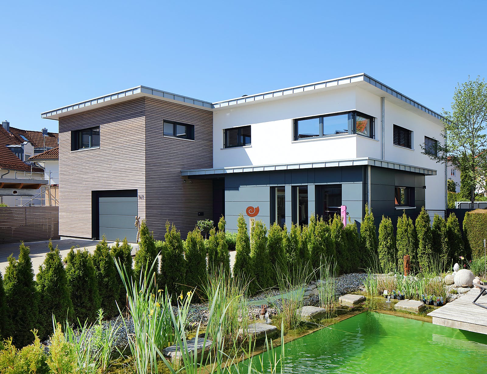 Fertighaus Haus mit Gewerbe WPBW von Weizenegger Schlüsselfertig ab 530000€, Cubushaus Außenansicht 1