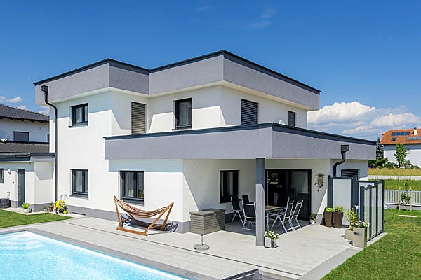 Bauhaus Haus mit Flachdach von Aust-Wimberger