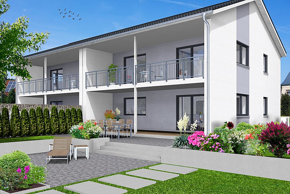 Fertighaus EDITION D 133/134 von Wolf-Haus Schlüsselfertig ab 401842€, Satteldach-Klassiker Außenansicht 2