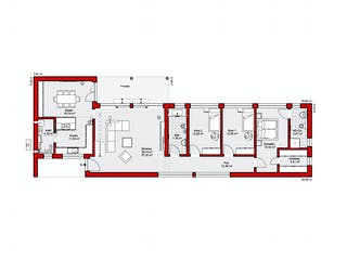 Fertighaus EDITION E 203 von WOLF-HAUS Schlüsselfertig ab 502727€, Pultdachhaus Grundriss 1