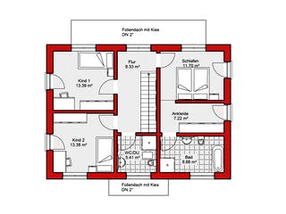 Fertighaus EDITION S 141 von WOLF-HAUS Schlüsselfertig ab 398883€, Satteldach-Klassiker Grundriss 2