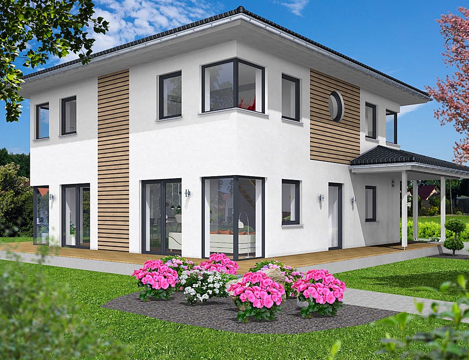 Fertighaus EDITION S 156 von Wolf-Haus Schlüsselfertig ab 463574€, Stadtvilla Außenansicht 1
