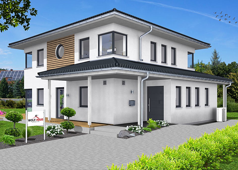 Fertighaus EDITION S 156 von Wolf-Haus Schlüsselfertig ab 463574€, Stadtvilla Außenansicht 2