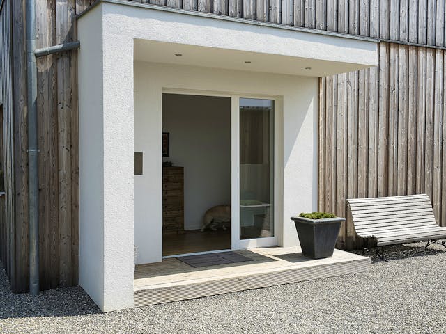 Fertighaus Landhaus Bullinger von Wolf System, Satteldach-Klassiker Außenansicht 5