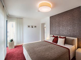 Fertighaus Musterhaus Poing von Wolf System, Pultdachhaus Innenansicht 6