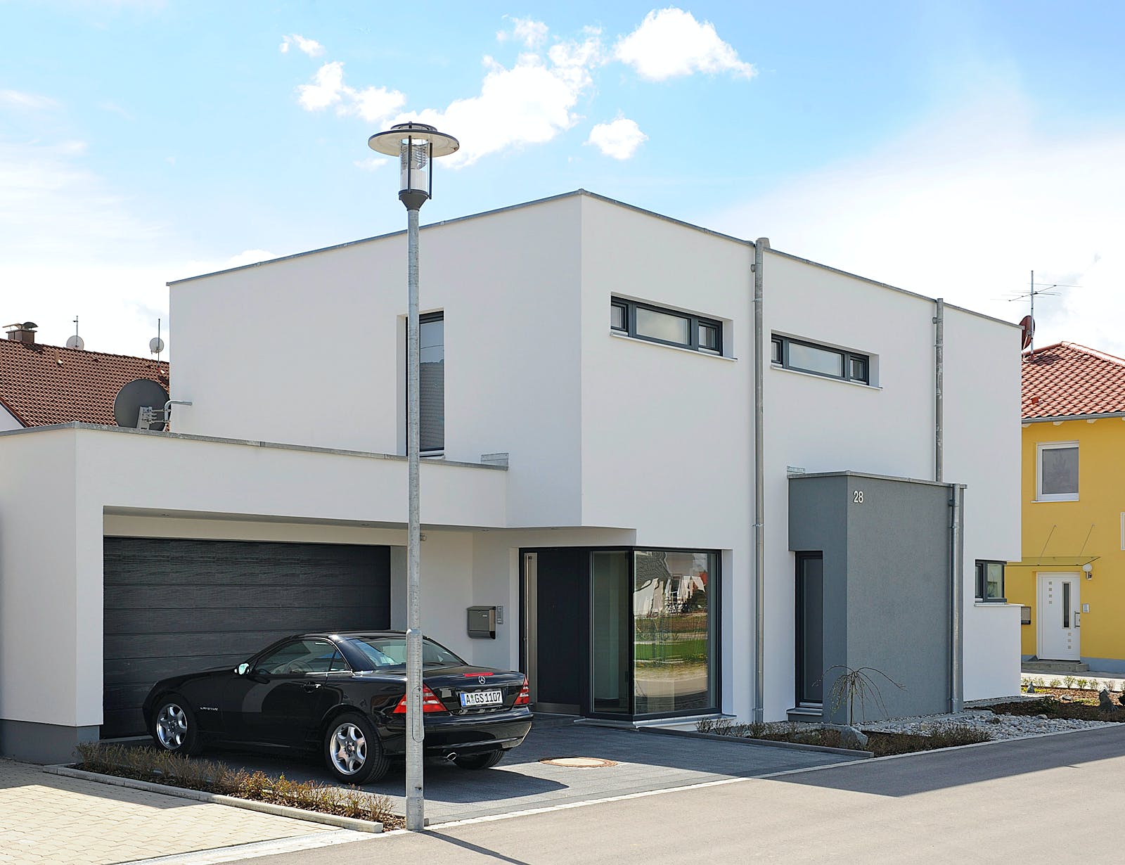 Fertighaus Kundenhaus Schwabmünchen von Wolf System, Cubushaus Außenansicht 1