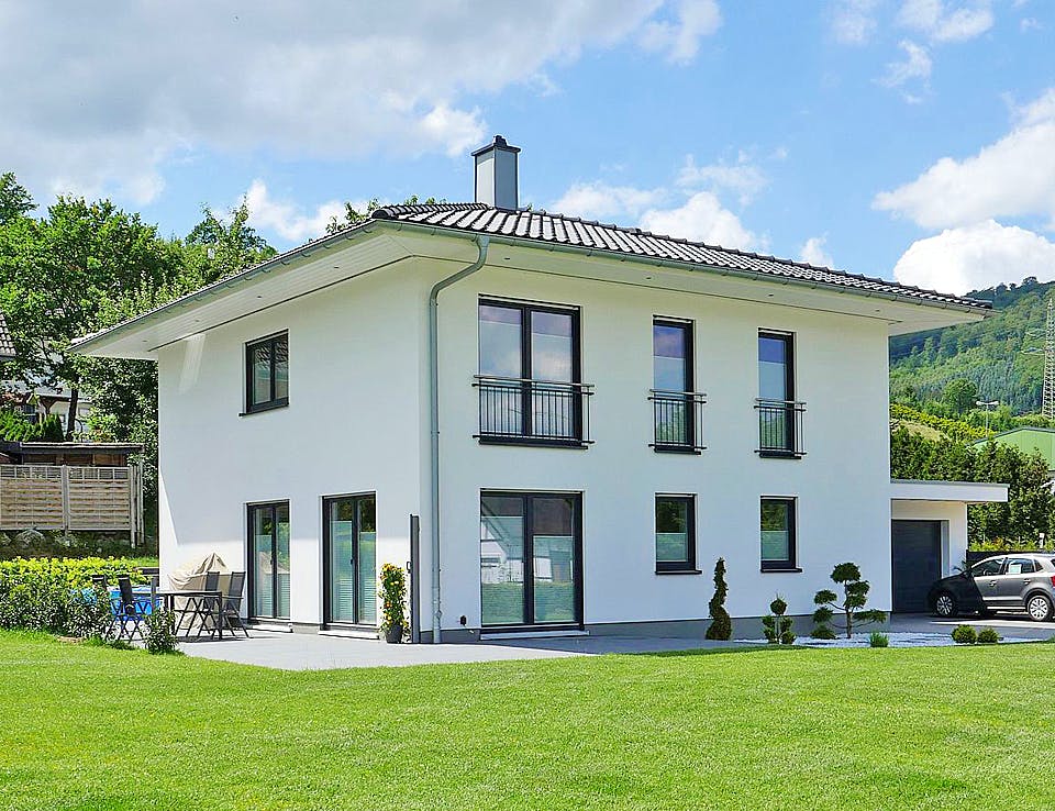 Fertighaus Haus Bültmann von Wiese und Heckmann, Stadtvilla Außenansicht 1