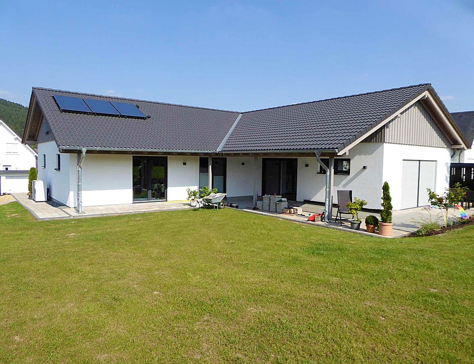 Fertighaus Haus Kissel von Wiese und Heckmann, Bungalow Außenansicht 2