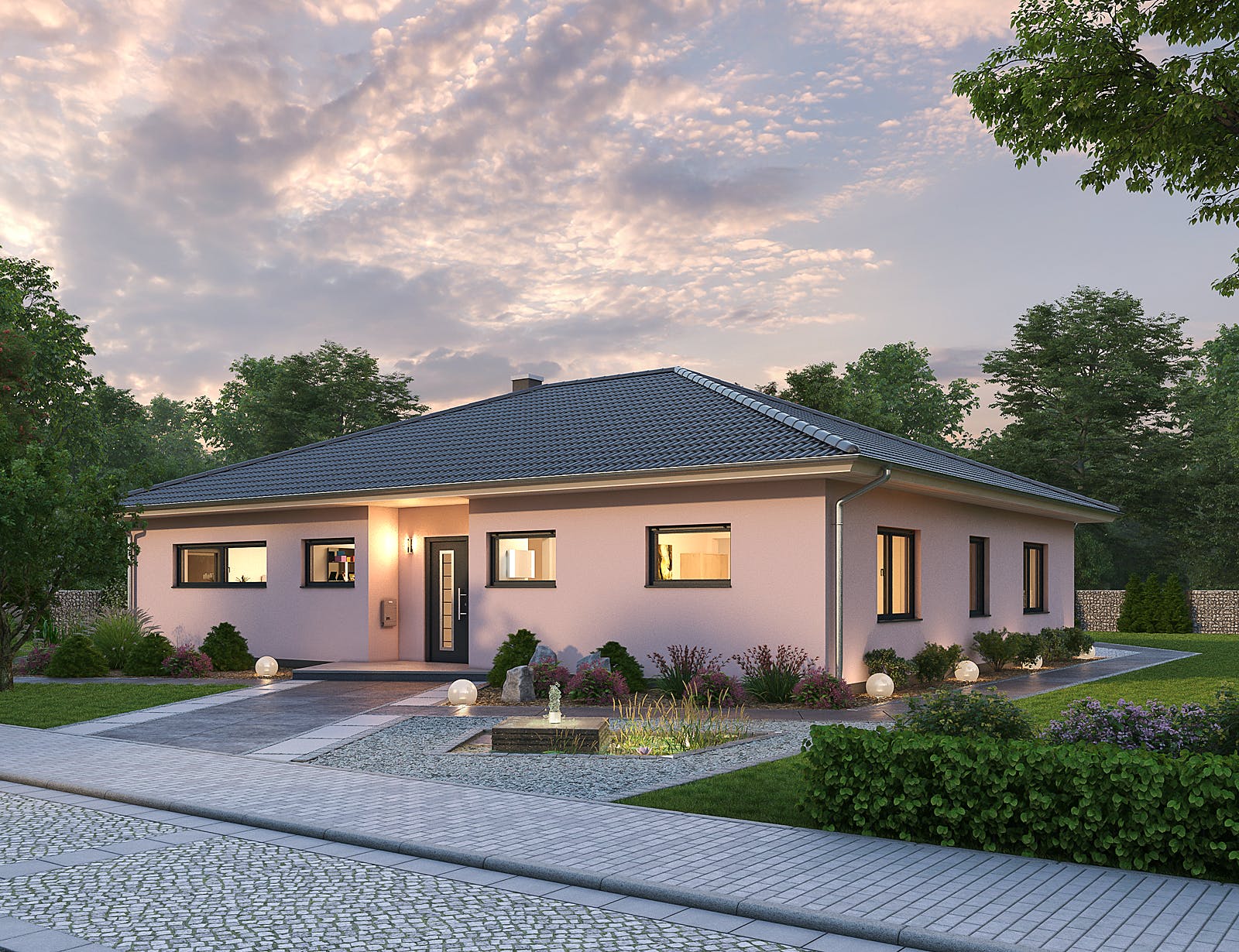Massivhaus Bungalow BGL 154 von Ytong Bausatzhaus, Bungalow Außenansicht 1