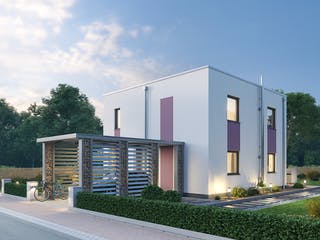 Massivhaus Einfamilienhaus BHS 122 von Ytong Bausatzhaus, Cubushaus Außenansicht 1