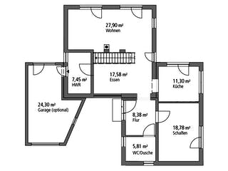 Massivhaus Einfamilienhaus BHS 146 von Ytong Bausatzhaus, Cubushaus Grundriss 1