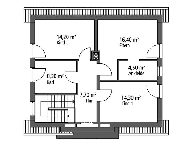 Massivhaus Einfamilienhaus EFH 124 von Ytong Bausatzhaus Bausatzhaus ab 160000€, Satteldach-Klassiker Grundriss 2