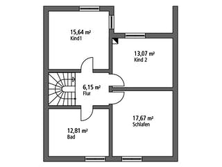 Massivhaus Einfamilienhaus EFH 147 von Ytong Bausatzhaus, Satteldach-Klassiker Grundriss 2