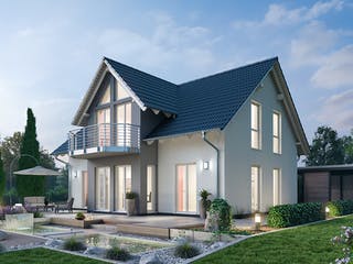 Massivhaus Einfamilienhaus EFH 151 von Ytong Bausatzhaus, Satteldach-Klassiker Außenansicht 2