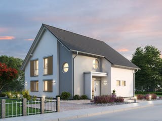 Massivhaus Einfamilienhaus EFH 173 von Ytong Bausatzhaus, Satteldach-Klassiker Außenansicht 1