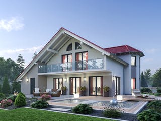Massivhaus Einfamilienhaus EFH 190 von Ytong Bausatzhaus, Satteldach-Klassiker Außenansicht 1