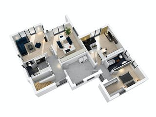 Massivhaus Mehrfamilienhaus MGH 232 von Ytong Bausatzhaus, Cubushaus Grundriss 3