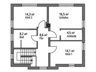Massivhaus Stadtvilla STV 133 von Ytong Bausatzhaus, Stadtvilla Grundriss 2