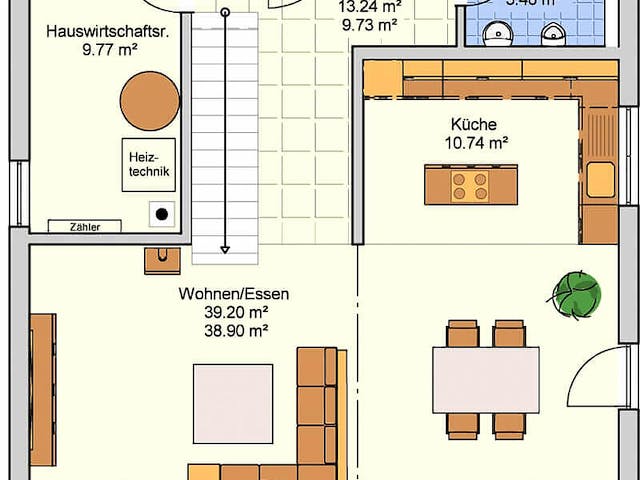 Fertighaus Mediol von Fingerhut Haus Schlüsselfertig ab 436403€, Stadtvilla Grundriss 1