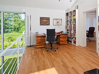 Fertighaus Kundenhaus Jonas von Witt Zimmerei, Pultdachhaus Innenansicht 2