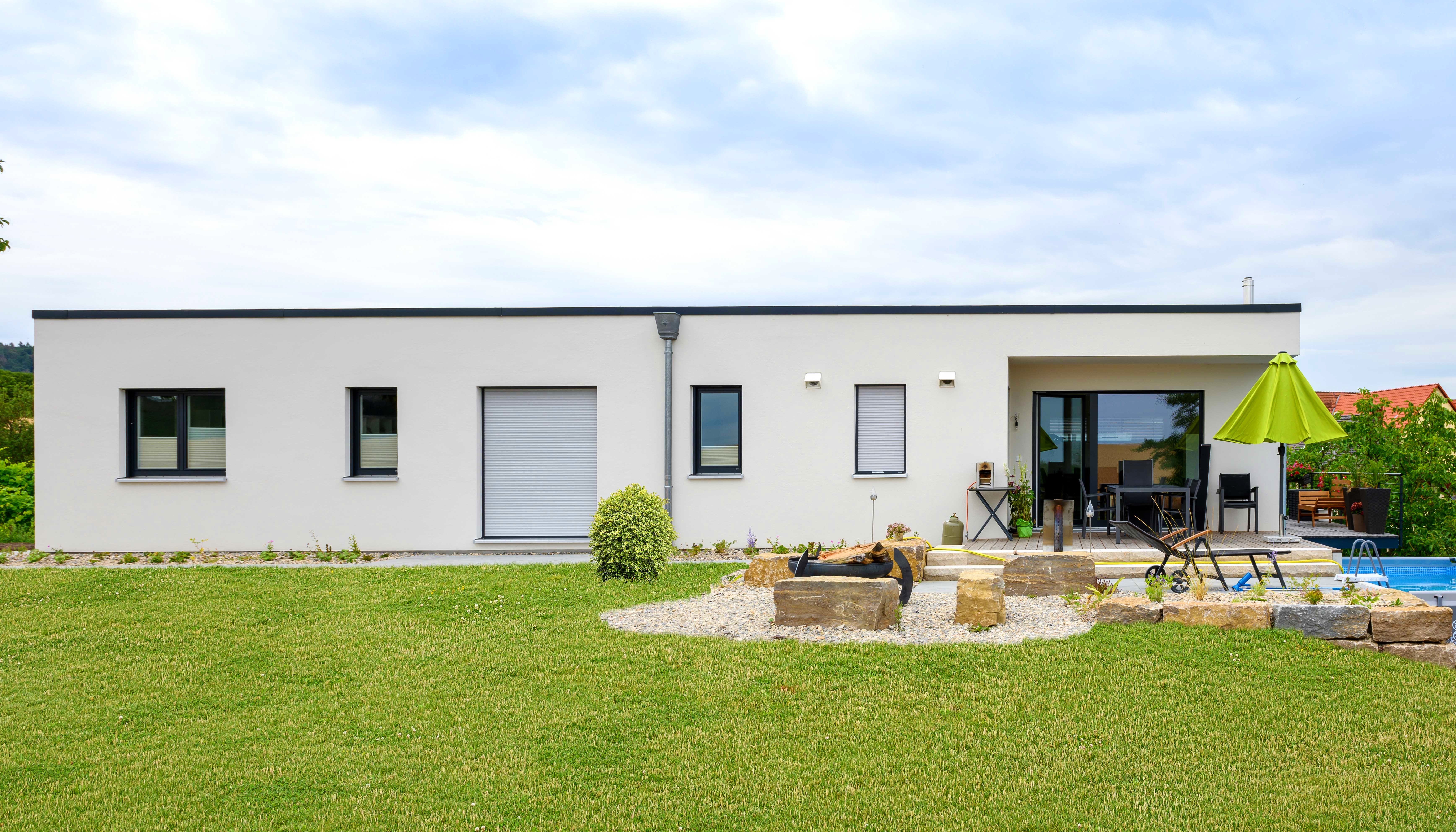 Fertighaus Bungalow von Ziegler Haus Schlüsselfertig ab 250000€, Bungalow Außenansicht 1