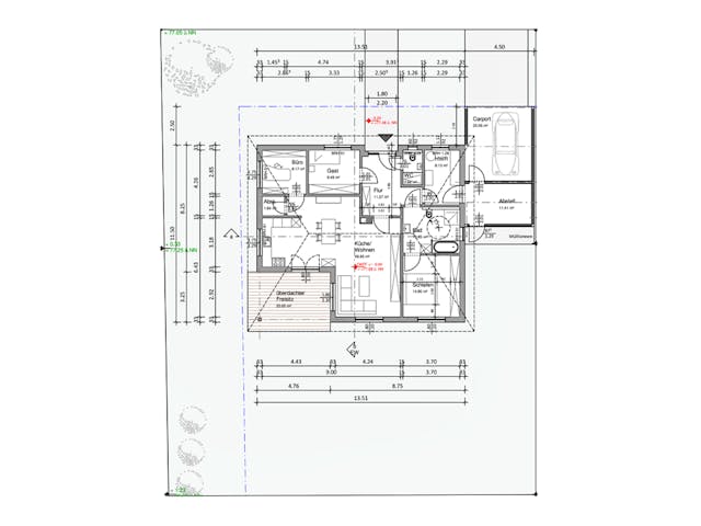 Fertighaus Bungalow Klassisch von Zimmerer-Profibau Schlüsselfertig ab 350000€, Bungalow Grundriss 1